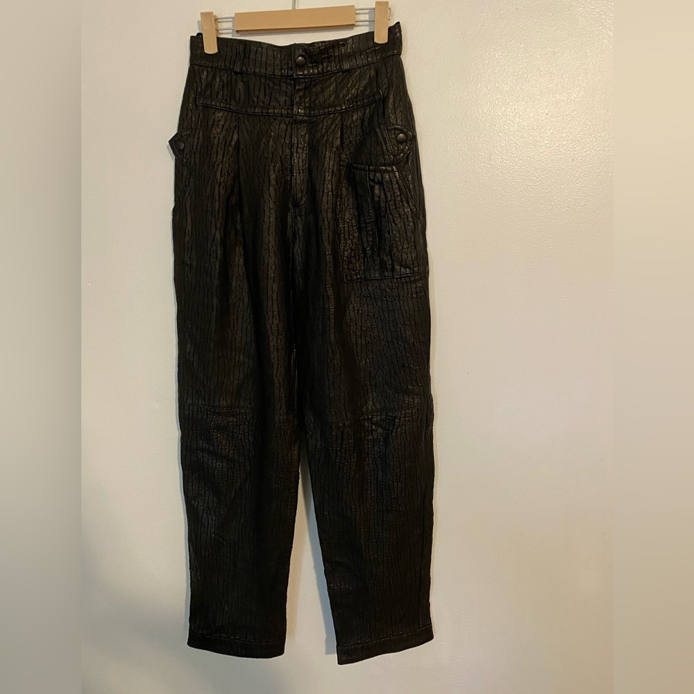 Omanti lamb leather pants vintage size 6